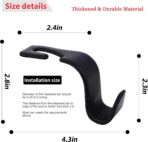 Amooca Car Seat Headrest Hook Universal Vehicle Storage Hanger Leather with Metal Car Seat Back Organizer for Handbag Purse Coat Black 2 Pack - Image 6