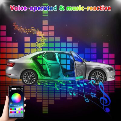 VASTFIRE Starlight Headliner Kit – 1300pcs Twinkle Meteor Fiber Optic Star Lights for Car, Bluetooth APP & Remote Control, RGBW Color Changing, DIY Interior Roof Ceiling Light, Sound Sync LED Kit - Image 7