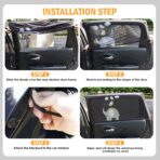 Car Window Shade for Baby, UV Protection Breathable Mesh Baby Window Covers, Universal Fit Stretchable Sun Shades, Keep Car Interior Cool and Comfortable for Toddler Kids Children (2 Pack) - Image 4