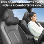 2 Pack Car Neck Pillow, Breathable Neck Support Pillow for Driving, Soft Memory Form and Ergonomic Design Fits Most Cars SUV Sedan Home Office (Black) - Image 7