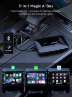 Magic CarPlay Box, Wireless CarPlay Adapter Supports for Netflix/YouTube/TF Card, AI Box Carplay, Plug & Play, Drivechat with AI Skills, Dual WiFi, Bluetooth, Fits for OEM Wired CarPlay Cars - Image 2