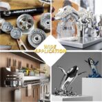 HTVRONT Silver Liquid Mirror Chrome Marker 3PCS - Paint Pen Permanent Metallic 3 Nibs- Silver Chrome Paint Pen for Models, Paintings, Toys or Car Accessories - Image 7