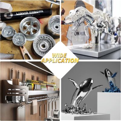 HTVRONT Silver Liquid Mirror Chrome Marker 3PCS - Paint Pen Permanent Metallic 3 Nibs- Silver Chrome Paint Pen for Models, Paintings, Toys or Car Accessories - Image 7