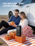 AstroAI L4 Tire Inflator Portable Air Compressor, 150PSI Portable Air Pump for Car Tires with Pressure Gauge LED Light, Electric Air Pump Quick Inflation for Cars, Motorcycles, Bikes, Tires, Balls - Image 8