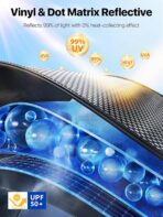 2026 Upgraded Nmoiss Car Windshield Sun Shade [Dot Matrix Reflective Coating] Extended Edge No Light Leakage Design Cooling Protect Car Interior from UV Damage Small - Image 3