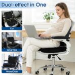 CloudBliss Lumbar Support Pillow & Seat Cushion Set for Office Chair, Desk Chair, Wheelchair & Car – Memory Foam Back Support, Ergonomic Chair Cushions, Sciatica Pain Relief, Home Essentials, Black - Image 7