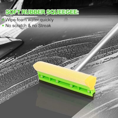 Wontolf Car Wash Kit, Car Cleaning Kit with Long Handle Car Wash Brush, Car Wash Soap, Interior Cleaner, Wheel Cleaner, Window Squeegee, Car Interior Detailing Kit for Cars Trucks RVs SUVs - Image 6