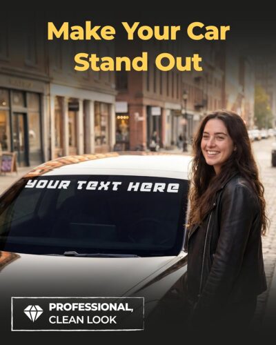 Custom Windshield Decal - Personalized Text Decals for Vehicles - Waterproof Custom Decals for Cars, Truck, SUV, Vehicle Lettering - Car Window Sticker from 12 to 48 inches - Car Decal Banner - Image 7