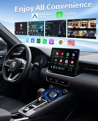 2026 Upgraded Wireless Carplay Adapter, Convert Wired to Wireless for CarPlay＆Android Auto, Car Play Adapter for iPhone Mini Small Size, USB/Type-C Plug and Play with iOS Android 10+. - Image 6
