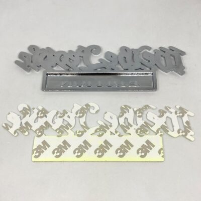 2 Pack We The People Edition Car Emblem - 3D Metal Badge Zinc Alloy Waterproof Rustproof Decal for Fender Tailgate Bumper - Compatible with Truck SUV Auto Accessories (2 Pack, Chrome Black) - Image 3