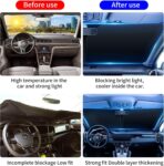 Double Thickened Vehicle Windshield Shade, Sun UV Blocker Cover for Front Window, Baby Sunshade Heat Reflector in Car, Car Shield Accessories Interior for Women, Essentials Sun Visor Extender - Image 2
