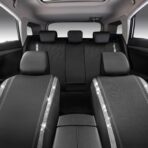 CAR PASS Bling Diamond Car Seat Covers Full Set, Shining Rhinestone Waterproof Faux Leather, Rear with Zipper, Universal Fit Automotive Glitter Crystal Sparkle Strips for Cute Women Girl, Silver - Image 6