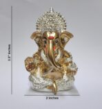 Ganesha Idol Ganesh for Car Dashboard Statue Ganpati Vinayaka Vinayagar Figurine Diwali Gifts Home Decor Luck, Success for Small Murti Puja Lord Gift Office Desk Room 3.5 Inches - Image 5