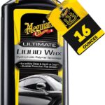 Meguiar's Ultimate Liquid Wax, Improved Liquid Car Wax Formula for Durable Protection that Shines, Premium Towel and Applicator Pad Car Accessories Included, 16 Oz Bottle
