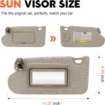 Beige Driver Left Side Sun Visor Replacement Compatible with 2013 2014 2015 2016 2017 2018 Nissan Altima Without Sunroof Replace 96401-3TA2A - Image 2