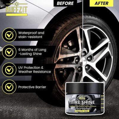 Tire Shine Gel - Ungraded Long-Lasting Tire Dressing with Wet Gloss Look Finish, UV Protection & Weather Resistant Tire Coating for Car, Truck, Motorcycle, RV - 7oz/200g - Image 4