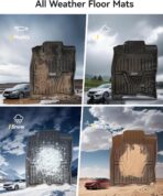 3W Floor Mats Fit for Honda Civic Sedan 2016-2021 & Hatchback 2017-2021 & Coupe 2016-2020, Custom Fit Floor Liner for 1st 2nd Row Full Set TPE All-Weather Car Liners - Image 4