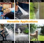 Cordless Pressure Washer with Faucet & Garden Hose Connector, 2 X 5.0AH Batteries, 2000PSI MAX Portable Pressure Washer with Brushless Motor, 4 Speed Adjustment LCD Touch Screen, 6-in-1 Nozzle - Image 8