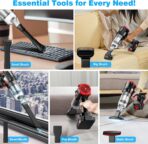 Car Vacuum Cordless, 35000PA Strong Suction Handheld Vacuum with 2 Detachable Batteries, 60Min Runtime Portable Vacuum Cleaner for Car Detailing, Pet Hair, Home Couch & Office, 350ML XL Dust Cup - Image 6