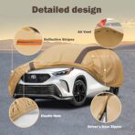 Highlander Car Cover Waterproof All Weather Compatible with Toyota Highlander 2007-2024, Outdoor Dustproof Anti-UV Sun Rain Protection Full Exterior Cover - Image 2