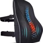 Extra Dense Lumbar Pillow with Double Adjustable Straps - Ergonomic Lumbar Support Pillow for Office Chair, Car, Couch Firm Back Support for Lower Back & Spine Pain Relief Memory Foam Cushion