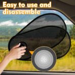 1 Pack Car Window Shades for Baby - Rotatable Sun Visor for Side Window, Fits Driver/Passenger/Rear Windows, Mesh Sun Blocker with Suction Cups - Image 6