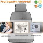 Sojoy IsoTowel Car Seat Cover for Front Seat,Breathable Fabric with Non-Slip Bottom,Comfort Car Seat Protector for Cold Weather (Black & White) - Image 3