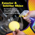 Wizards Tire and Wheel Vinyl Shine - Professional Detailing Spray - Dresses & Protects Tires, Trim, and Wheels - UV Protectant for Rubber, Vinyl, and Matte Surfaces - Automotive Care Spray - 22 oz - Image 3