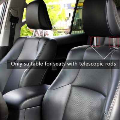 Car Neck Pillows Both Side Pu Leather 2 Pack Car Headrest Pillow for Most Cars Driving Seat Breathable Automotive Neck Support Adjustable Cute Auto Neck Pillow Neck Shoulder Pain Relief for Travel - Image 7