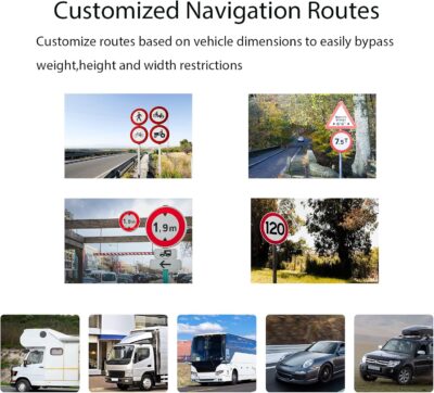 7'' GPS Navigator for Car Truck RV - 2026 North America Maps Free Lifetime Updates, Touchscreen Navigation System, Speed & Red Light Warning, Turn-by-Turn Voice Guidance, for All Cars (Blue) - Image 3