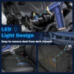 Handheld Car Vacuum Cleaner, 2-in-1 Portable Mini Car Vacuum Cleaner,16000Pa High Power & Air Duster, Handheld Vacuum Cordless with LED Light and Multi-Nozzles for Car,Home,Office,Pet(Blue) - Image 7