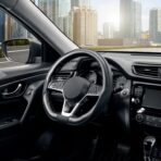 SEG Direct Flat Bottom Steering Wheel Cover Carbon Fiber, D Shaped Car Wheel Cover 14 1/2-15 in. (37-39 cm), Black Microfiber Leather with Carbon Fiber Pattern - Image 2