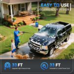 Pressure Cleaner 5000PSI, Heavy Duty Power Cleaner, with 4 Nozzles,Foam Cannon,33FT Hose and 500ml Soap Bottle,Car Wash Machine/Car/Driveway/Patio Clean (Blue)