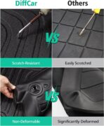 DiffCar® for Honda Accord Floor Mats 2008 2009 2010 2011 2012 (Gas Only), All-Weather TPE Car Accessories for 8th Accord Sedan (Not Fit Coupe), Interior Rubber Car Floor Mat & Trunk Liner, Black Rugs - Image 8