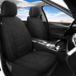 3D Air Mesh Car Seat Cover Full Sets Washable and Breathable Premium Cloth Automotive Vehicle Seat Covers for Cars Interior, Universal Fit for Most Cars, Sedan, Truck, SUV(Black) - Image 2