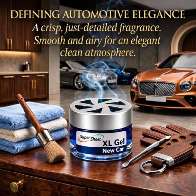 Super Sheet XL Gel Car Air Freshener - Cherry Scent, Luxury Glass Jar Auto Fragrance, Long Lasting Gel Diffuser for Car, Home & Office - Made in USA, New Car, 2 Pack - Image 5