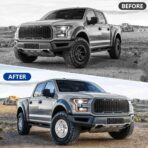 19.5" Wheel Simulators,19.5" 10 Lug Stainless Steel Hubcaps with Wheel Lug Bolts Kit,Polished Finish,2 Front Wheels/2 Rear Wheels,Wheel Simulators Suitable for 2005-2021 Ford F450/F550,Ford Raptor 2WD - Image 7