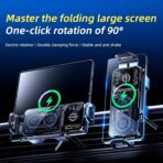 Wireless Car Charger, 2026 Upgrade 15W Fast Charging with LED Light Auto Clamping Phone Holder for iPhone 16/15/14/13 Mini Pro Max, Samsung Galaxy S25 Ultra, S24/S23 etc (Black) - Image 3