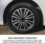 15 inch Wheel Covers for Iron Rim, 15" Hubcap Set of 4, Plastic Cap Rim Covers Wheel Replacement Plastic Hubcaps Automotive Accessories (15inch-Sword-4PCS-Cover, 15 Inch) - Image 6