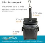 High Road DriverPockets Car Pouch - Air Vent Pocket and Vent Cell Phone Holder for Car - Front Seat Organizer with 3 Pockets, Hanging Hooks and Charging Port - Image 7