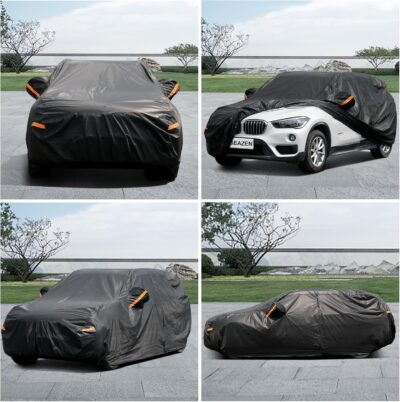 SEAZEN 7 Layers SUV Car Cover Waterproof All Weather, Heavy Duty Car Cover for Automobiles with Zipper Full Exterior Cover Outdoor UV Snow Wind Protection, Universal Full Car Cover 176" to 190" - Image 6