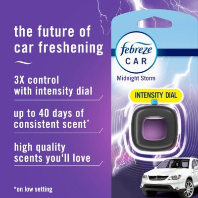 Febreze Car Air Freshener Vent Clip, Midnight Storm, 1 count, .06 oz - Image 2