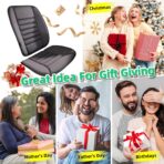 kingphenix Car Seat Cushion with Back Support Pillow: Enhanced Comfort Memory Foam Design for Pain Relief, Ideal for Drivers and Office Use - Ergonomic Lumbar Comfort for Long Sitting - Dark Grey - Image 6