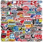 100Pcs Car & Moto Modified Brand Logo Series Sticker Pack Vinyl Stickers for Laptop,Car,Moto,Skateboard,Bike,Luggage Graffiti Decal for Friends,Children,Adults-Waterproof - Image 2