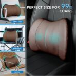 Lumbar Support Pillow for Car, Memory Foam Lumbar Pillow for Lower Back Pain Relief - Back Cushion for Driving, Chair Support for Car-Office Chair, Wheelchair - Classic Brown - Image 8