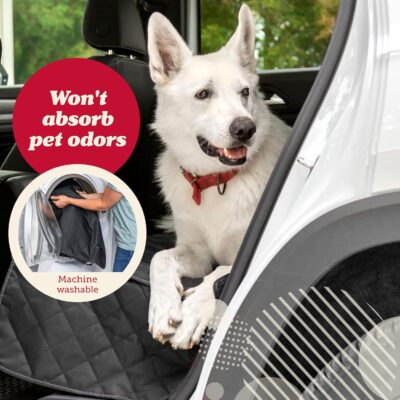 Lusso Gear Dog Car Seat Cover - Waterproof Non-Slip Car Back Seat Protector - Rear Car Seat Cover for Dogs - Universal Fit for Sedans Trucks SUVs - Scratchproof Backseat Car Cover - Machine Washable - Image 4