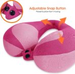 INFANZIA Kids Chin Supporting Travel Neck Pillow, Helps Support Head and Neck, Comfortably Designed for Head, Neck, and Chin Support - Gifts for Toddler/Child/Kids, Pink - Image 3