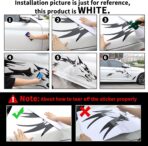 TOMALL 50'' 2Pcs Wolf Car Sticker Decal for Car Body Side Stickers Auto Wolf Graphics Racing Sports Stripes Stickers for SUV Off-Road Vehicles Car Hood Trunk Universal Waterproof Vinyl Sticker (White) - Image 7