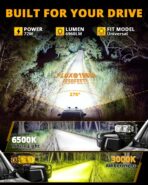 Auxbeam V-MAX Series 4 Inch LED Pod Driving Lights, 72W Rectangle Side Shooter Offroad Cube Spotlights with Amber DRL, 270° Combo Beam 6 Modes White/Amber/Yellow Auxiliary Lights with Covers, Pair - Image 4