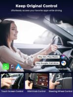 3-in-1 Wireless CarPlay Adapter 2026, Android Auto & Car Play Converter with HDMI Input for Fire TV Stick, Screen Mirroring & Streaming for Netflix/YouTube, Metal&Glass Case, Fit for 2016+ Cars -Black - Image 4